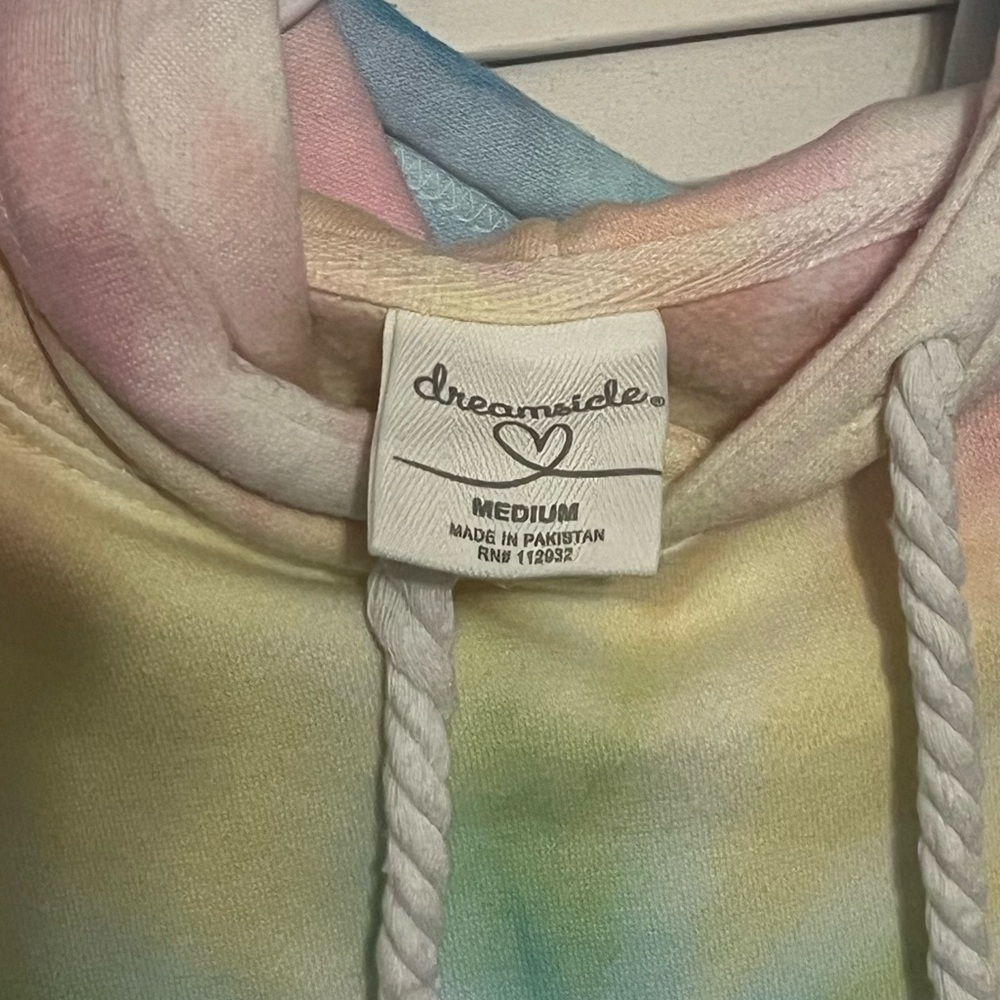 Vibrant Tie-Dye Women's cropped Hoodie - Picture 4 of 5